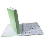 Classeur Rembordé Polypropylène 4 Anneaux 30mm - A4 - Vert Anis - X 20 - Exacompta