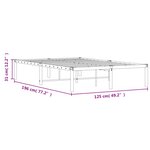vidaXL Cadre de lit métal sans matelas noir 120x190 cm