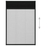 vidaXL Moustiquaire plissée pour fenêtre Aluminium Anthracite 80x160cm