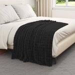 vidaXL Couvertures à jeter 6 Pièces Noir 150 x 130 cm Toison