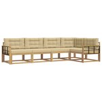 vidaXL Ensemble de canapés d'extérieur 4 pc Blanc et Beige Polyester