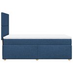 vidaXL Sommier à lattes de lit avec matelas Bleu 80x200 cm Tissu