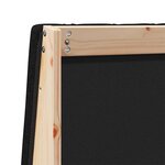 vidaXL Tête de lit capitonnée Noir 75 cm Pin massif