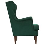 vidaXL Fauteuil Vert foncé Velours