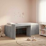 vidaXL Lit haut pour enfants avec bureau Sonoma gris 98 5 x 200 cm