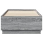 vidaXL Cadre de lit avec LED sans matelas sonoma gris 90x190 cm