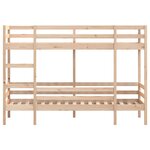 vidaXL Lit superposé sans matelas 90x200 cm bois de pin massif