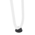 vidaXL Pieds en épingle à cheveux pour consoles  lot de 4  blanc  72 cm  acier massif