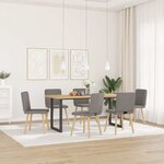 vidaXL Chaises à manger lot de 6 taupe tissu