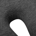 vidaXL Oreiller avec oreiller Gris foncé 50 x 43 x 10 cm Coton