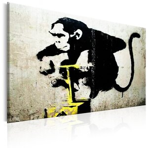 Tableau - monkey detonator by banksy l x h en cm 90x60