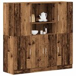 vidaXL Ensemble d'armoires de cuisine 3 Pièces vieux bois