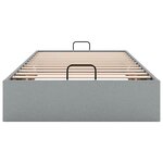 vidaXL Cadre de lit ottoman sans matelas gris clair 90x190 cm tissu
