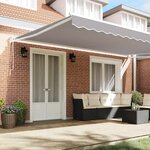 vidaXL Auvent Gris clair 500 x 300 x 165 cm Polyester et métal