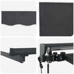 vidaXL Store rétractable automatique - Anthracite 300x250 cm