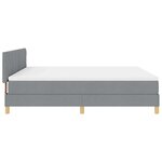 vidaXL Lit à sommier avec matelas Gris clair 180x200 cm Tissu