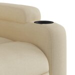 vidaXL Fauteuil inclinable en tissu crème