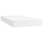 vidaXL Sommier à lattes de lit avec matelas Blanc 80x200 cm Similicuir