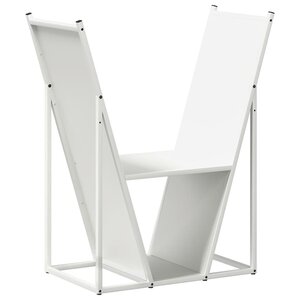 vidaXL Portant de bois chauffage blanc 69 5x35x81 cm