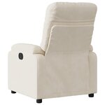 vidaXL Fauteuil inclinable électrique beige tissu microfibre