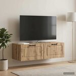 vidaXL Meuble TV mural 98 x 41 x 30 cm Chêne artisanal