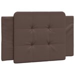 vidaXL Cadre de lit avec lumières LED marron 90x200 cm similicuir