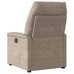vidaXL Fauteuil inclinable de massage taupe tissu microfibre