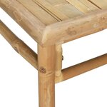 vidaXL Salon de jardin 4 Pièces avec coussins gris clair bambou