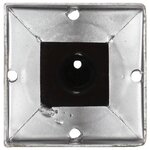 vidaXL Piquets au sol 2 Pièces Argenté 9x9x56 cm Acier galvanisé
