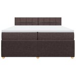 vidaXL Sommier à lattes de lit avec matelas Marron foncé 200x200 cm