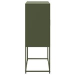 vidaXL Buffet haut vert olive 68 5x38 5x107 cm acier
