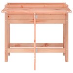 vidaXL Jardinière avec dessus de table pliable bois de Douglas massif