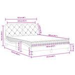 vidaXL Lit avec matelas gris clair 120x200 cm velours