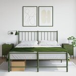 vidaXL Tables de chevet 2 Pièces vert olive 36x39x50 5 cm acier