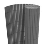 vidaXL Clôture de jardin Double face PVC 150 x 500 cm Gris
