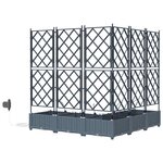 vidaXL Pots de jardin Gris clair 120 x 120 x 126 cm Acier