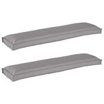 vidaXL Set de coussins de palette 2 Pièces Gris 150 x 40 x 8 cm