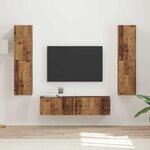vidaXL Ensemble meuble TV 6 Pièces Bois Ancien Bois d'ingénierie