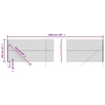 vidaXL Clôture à mailles losangées argenté 1 6x10 m