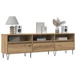 vidaXL Meuble TV chêne artisanal 150x30x44 5 cm bois d'ingénierie