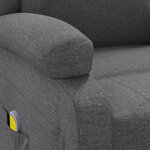 vidaXL Fauteuil de massage Gris foncé Tissu