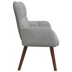 vidaXL Sofa 2 places Gris clair 115 x 61 x 87 cm Velours (V)