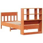 vidaXL Cadre de lit sans matelas cire marron 75x190 cm bois pin massif