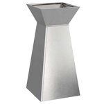 vidaXL Jardinières pilier 2 Pièces avec bol 35x35x73 cm en acier inoxydable.