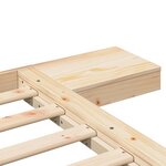 vidaXL Cadre de lit au sol avec tables de chevet 120x190cm en bois massif