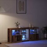 vidaXL Buffet LED Bois ancien 162 x 37 x 67 cm Bois d'ingénierie