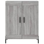 vidaXL Buffet sonoma gris 69 5x34x90 cm bois d'ingénierie