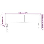 vidaXL Têtes de lit 2 Pièces Gris foncé 80x5x78/88 cm Velours