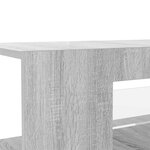 vidaXL Meuble TV avec lumières LED Sonoma gris 90x39x30 cm