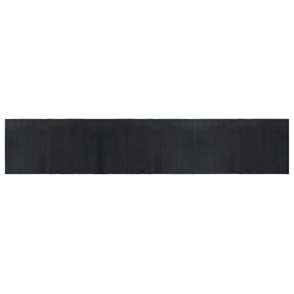 vidaXL Tapis rectangulaire noir 60x300 cm bambou